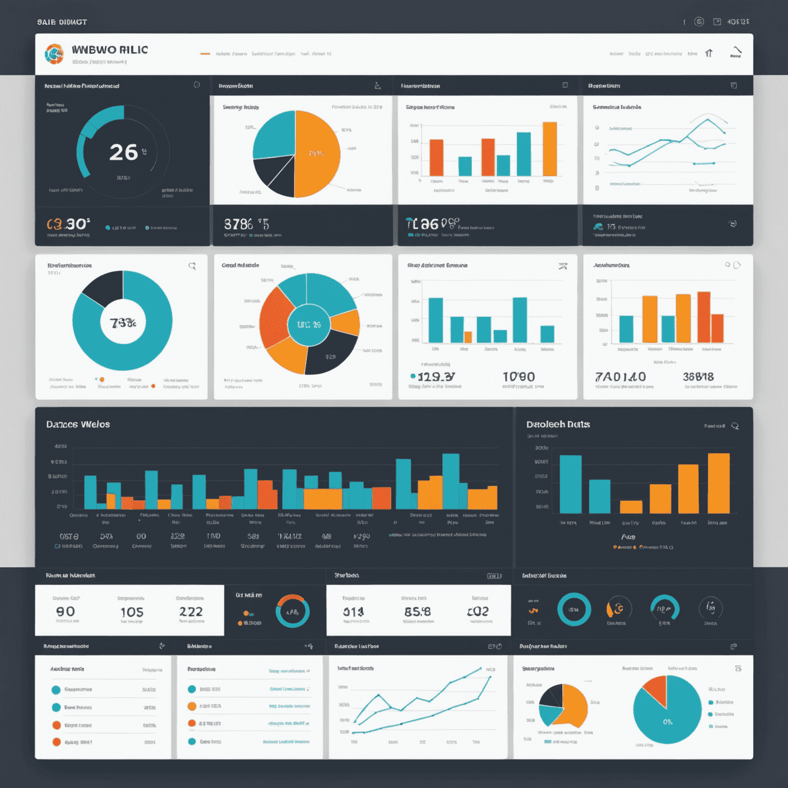 Interactive dashboard displaying key performance indicators, sales trends, and customer segmentation