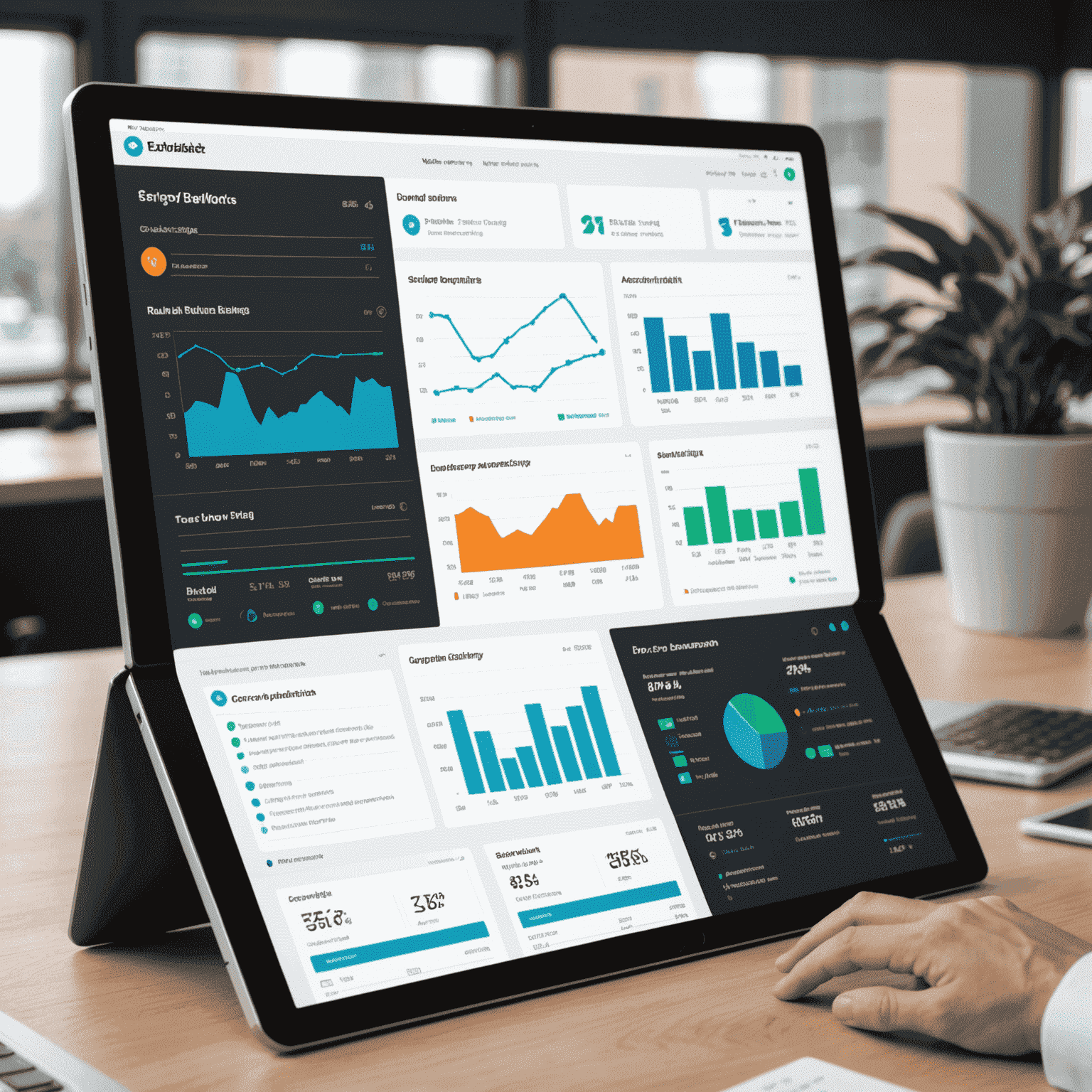 Interactive dashboard showing AI-generated business insights and recommendations